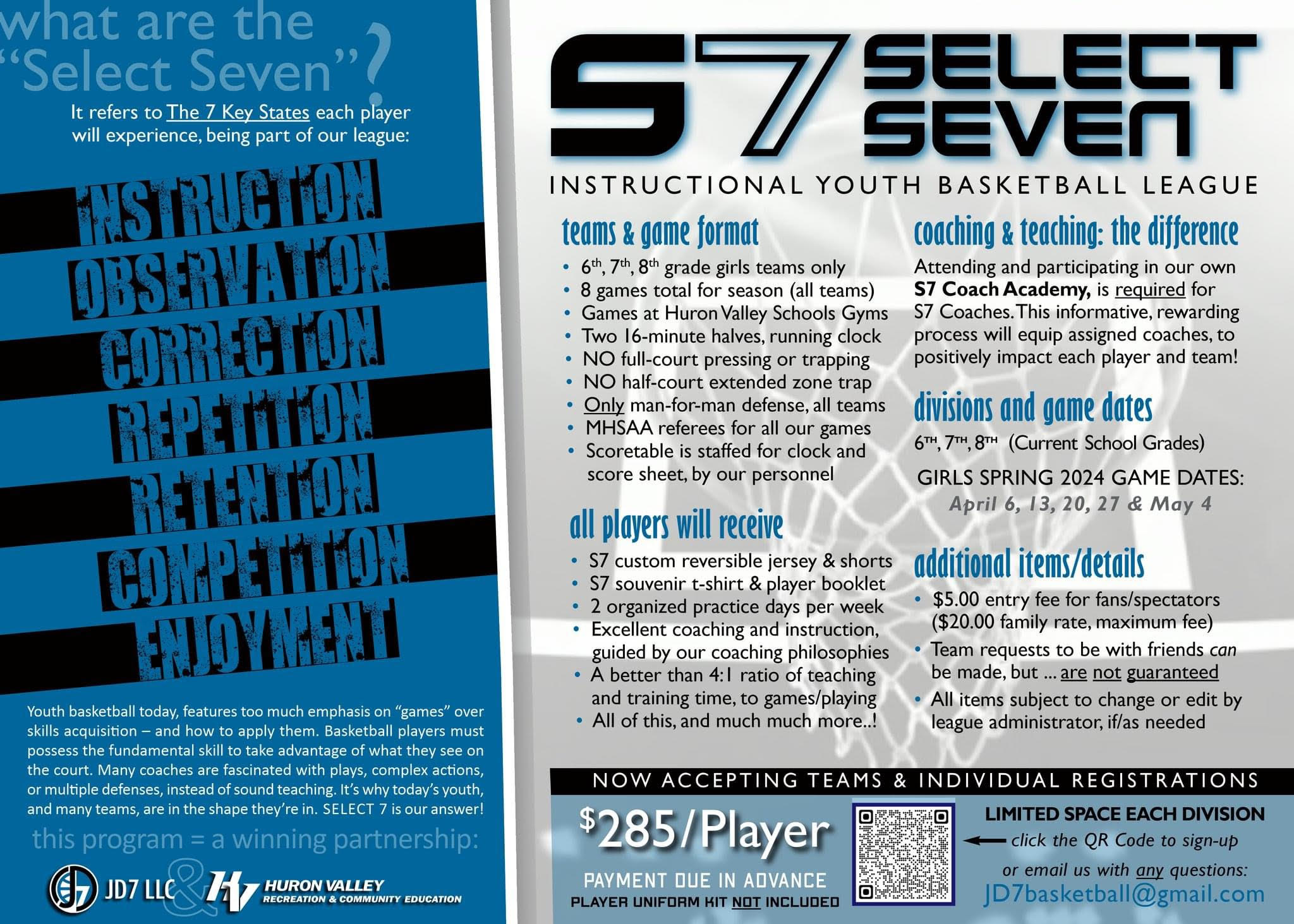 Girls Spring 2024 Flier